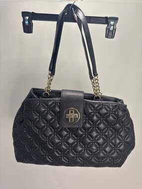 Kate Spade Astor Court Elena Black Quilted Leather Shoulder Bag WKRU1482